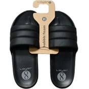 Wholesale - WOMEN BLACK BUBBLE FOAM SLIPPERS ASST SIZE LAYER 8 C/P 36